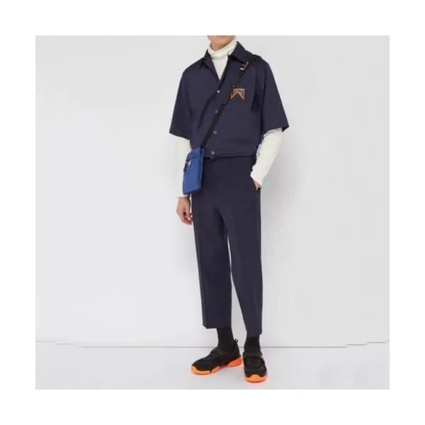 Prada 2019 Mens Cajual Logo Cotton Short Sleeved T… - 1