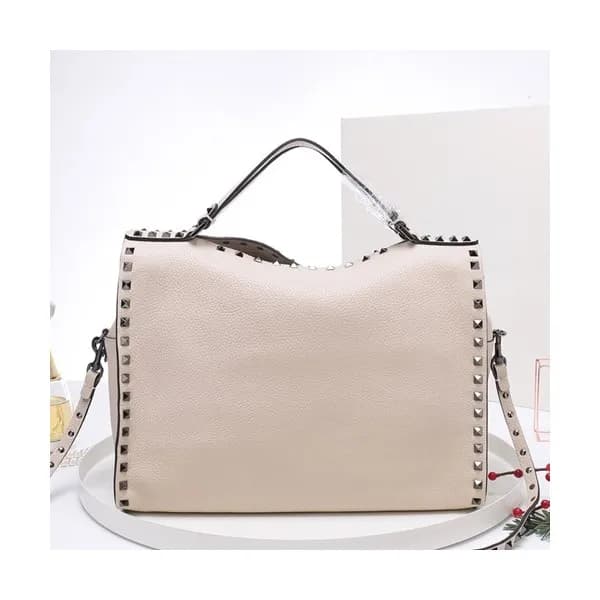 Valentino 2019 Leather Rockstud Tote Shoudler Bag,… - 1