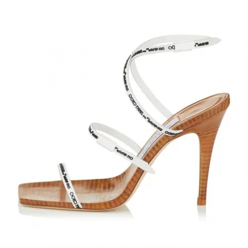 Jimmy-Choo x Off white 2019 Ladies Logo Strap High… - 1
