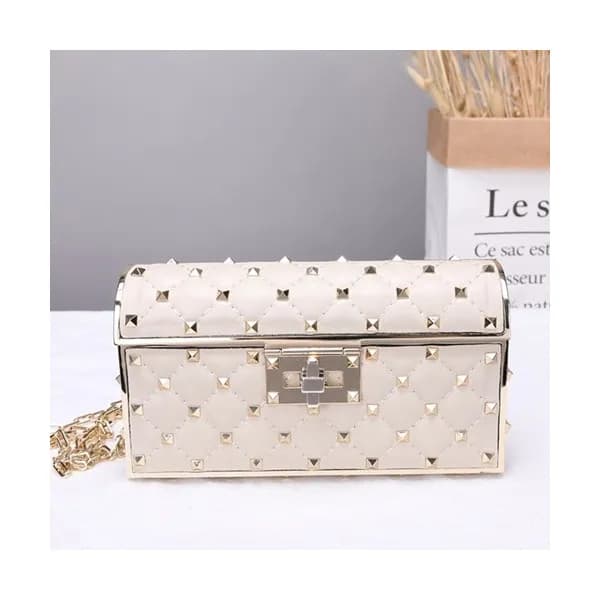 Valentino 2019 Leather Ruckstud Shoudler Cross Ba… - 1