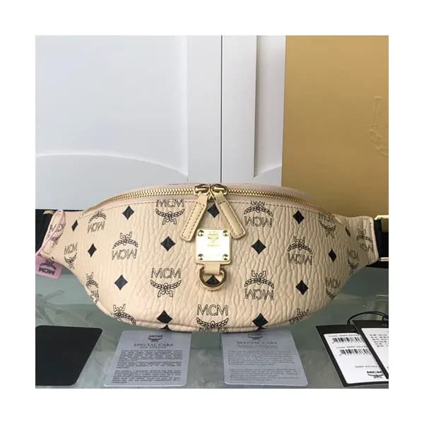 MCM 2019 Visetos Leather Hip Sack Belt Bag,36cm - … - 1