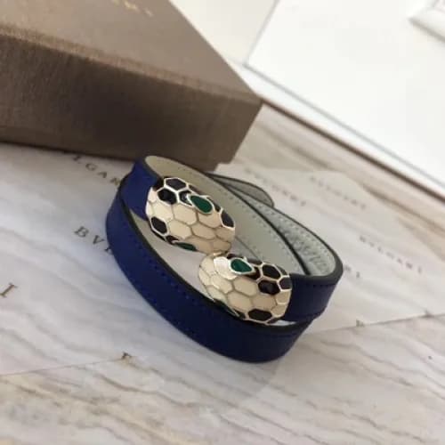 BULGARI Gold Bangle - 불가리 여성용 팔지18k 도금 네이비 팔찌 BU… - 1
