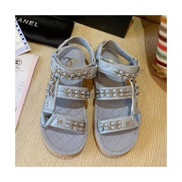 Chanel 2019 Ladies Leather Sandal - 샤넬 2019 여성용 레더… - 1