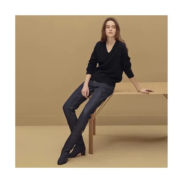 Hermes Womens Wool V-neck Sweater - 에르메스 여성 울 브이넥 … - 1