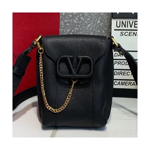 Valentino 2019 Leather Vring Shoudler Bag,18CM - 발… - 1