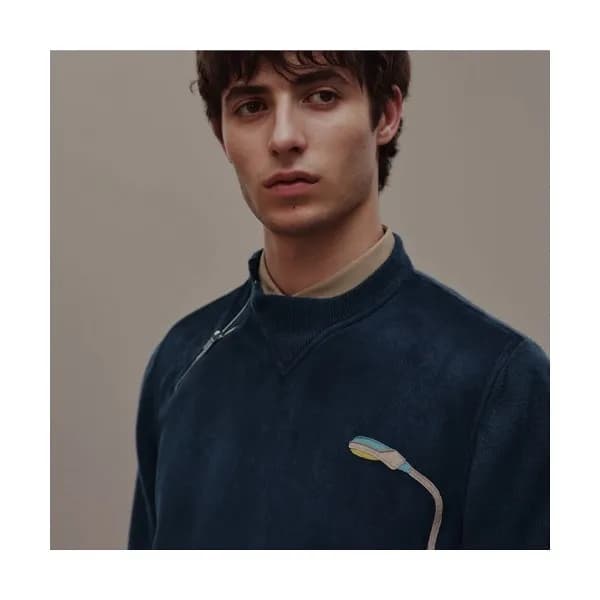Hermes Mens Trendy Velvet Tshirts - 에르메스 남성 트렌디 벨벳… - 1