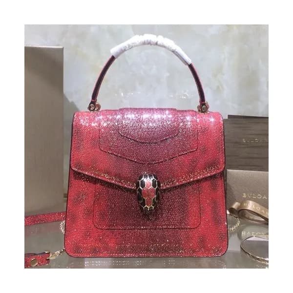 Bvlgari 2019 Serpenti Chain Tote Shoulder Bag,18CM… - 1