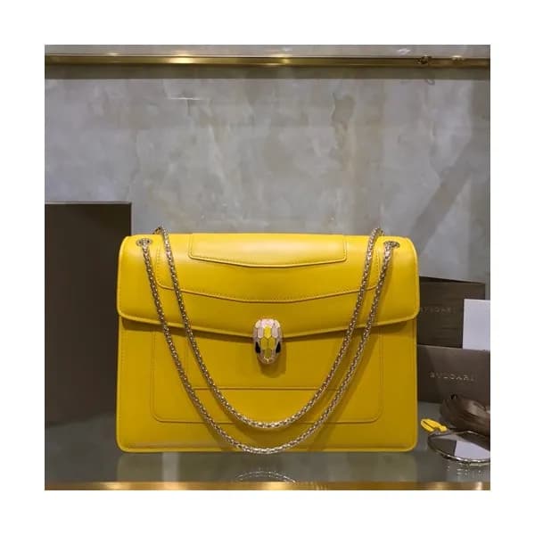 Bvlgari 2019 Serpenti Chain Tote Shoulder Bag,28cm… - 1