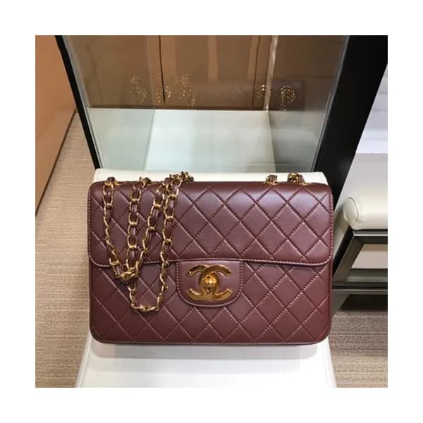 Chanel 2019 Leather Chain Shoulder Cross Bag,30CM … - 1