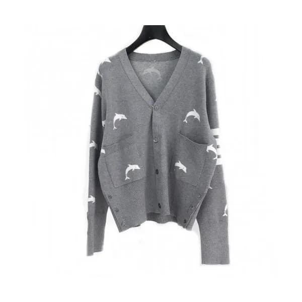 [톰브라운]Thom Browne 2020 Mens Classic V-neck Wool Ca… - 1