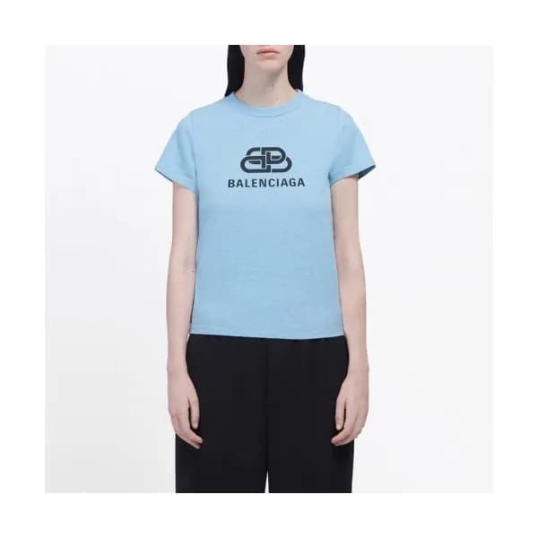 Balenciaga Womens Logo Cotton Short Sleeved Tshirt… - 1