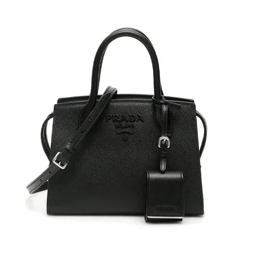 [블랙핑크 리사가방]Prada 2020 Leather Tote Shoulder Bag,22… - 1