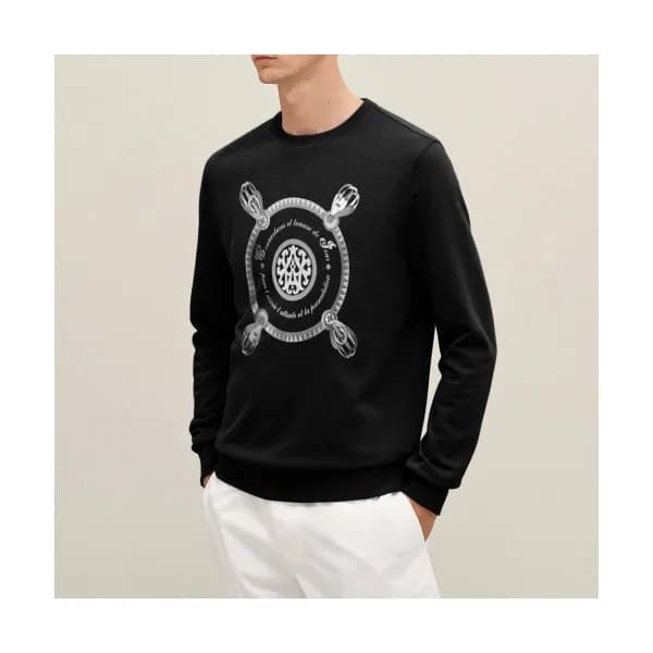 Hermes 2020 Mens Crew-neck Casual Cotton Tshirts- … - 1