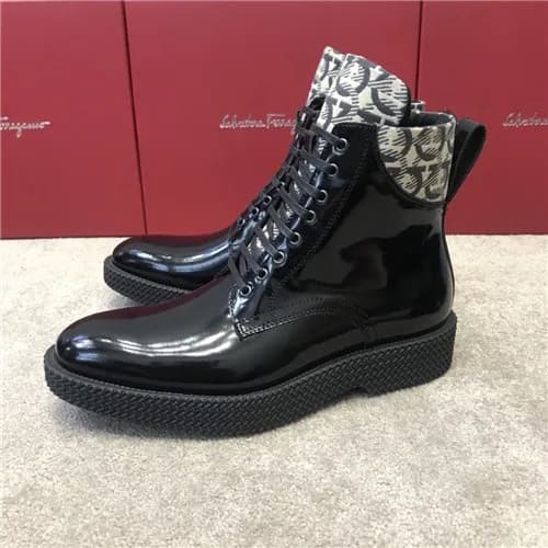 Salvatore Ferragamo 2020 Men's Leather Ankle B… - 1