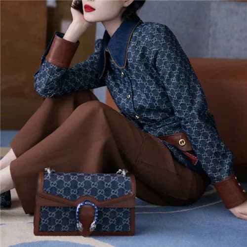 [구찌]Gucci 2021 GG Denim Dionysus Shoulder Bag,28cm… - 1