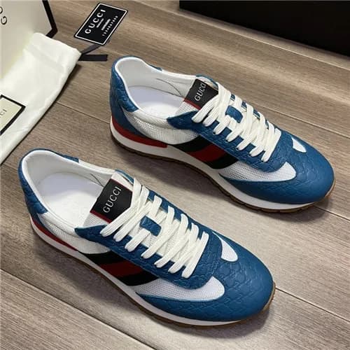 [매장판]Gucci 2021 Men's Leather Sneakers,GUCS144… - 1