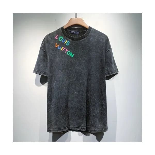 Louis vuitton Mm/Wm Logo Short Sleeved Tshirts Bl… - 1
