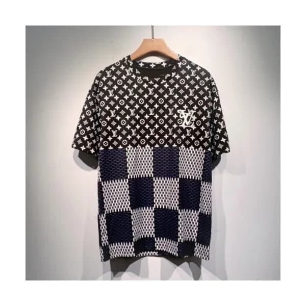 Louis vuitton Mm/Wm Logo Short Sleeved Tshirts Bl… - 1