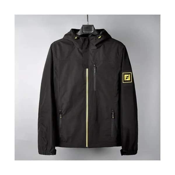 Fendi Mens Logo Casual Blouson Black - 펜디 남성 로고 캐… - 1