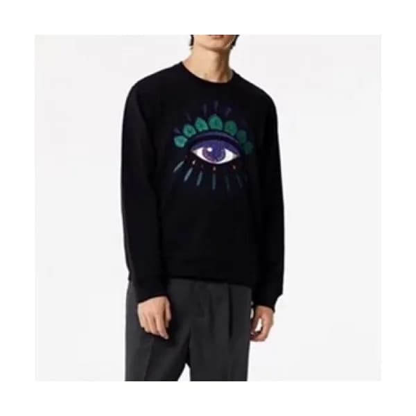 Kenzo Mm/Wm Signature Tiger Cotton Tshirts Black … - 1