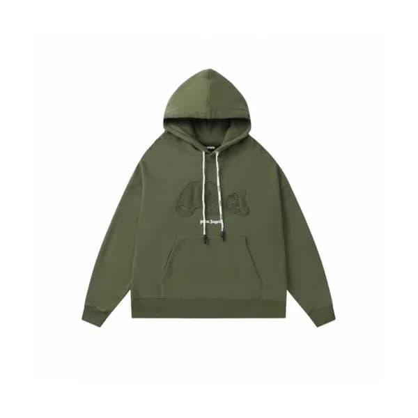 Palm Angels Mm/Wm Logo Cotton Hoodie Green - 팜 엔젤… - 1