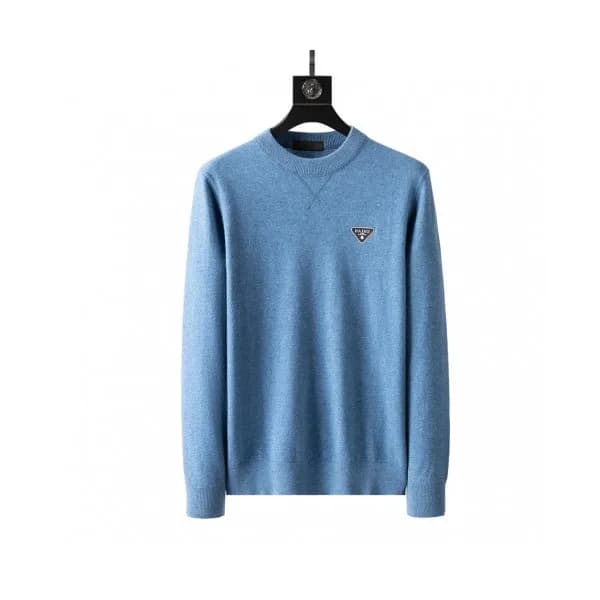 Prada Mens Crew-neck Sweaters Blue - 프라다 2021 남성 … - 1