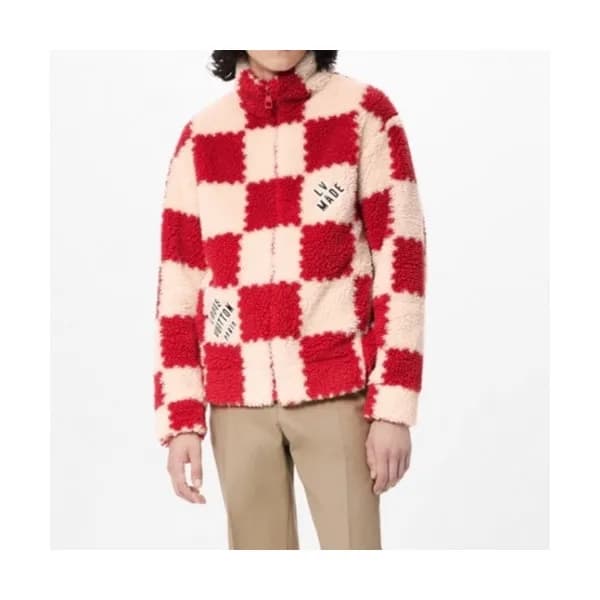 Louis vuitton Mens Logo Leather Jackets Red - 루이비… - 1