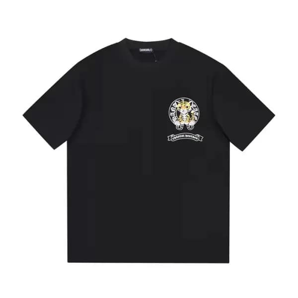 크롬하츠 남성 크루넥 블랙 반팔티 - Mens Black Tshirts - chr0441x - 1