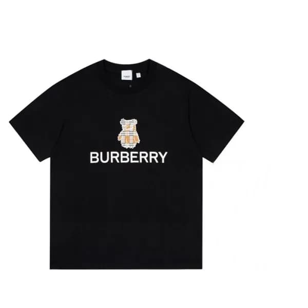 버버리 남성 크루넥 블랙 반팔티 - Burberry Mens Black Tshirts - … - 1
