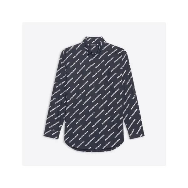 발렌시아가 트렌디 남성 블랙 셔츠 - Mens Black Tshirts - bal01362… - 1