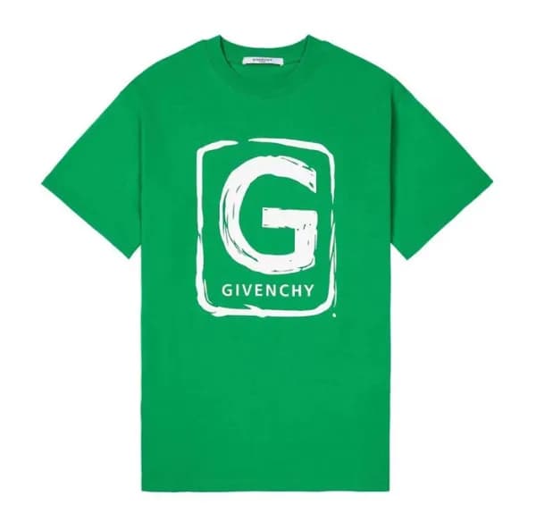 지방시 남성 크루넥 그린 반팔티 - Mens Green Tshirts - giv0681x - 1