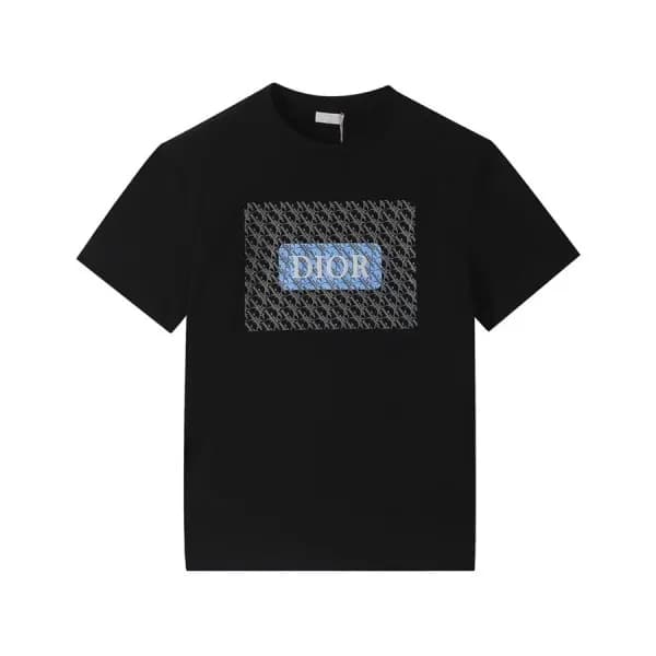 디올 남성 블랙 크루넥 반팔티 - Mens Black Tshirts - dio01994x - 1