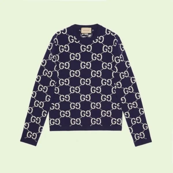 구찌 남성 네이비 크루넥 니트 - Gucci Mens Navy Knits - guc0527… - 1