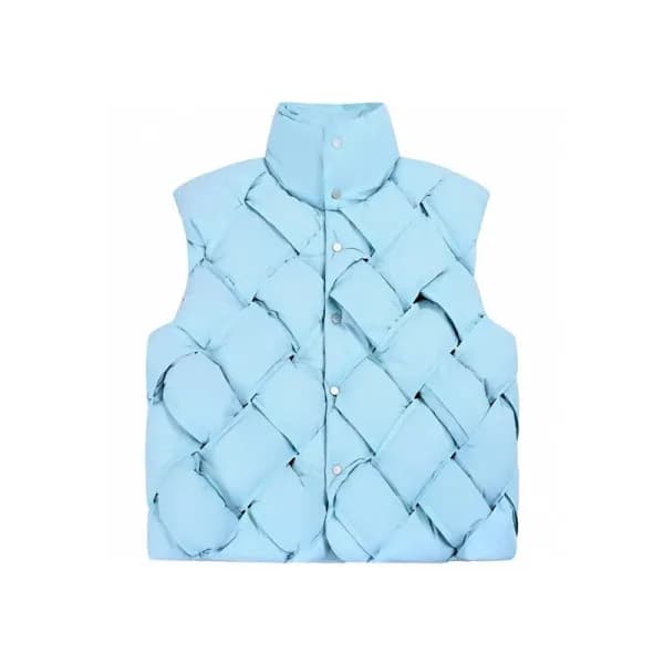 보테가베네타 남/녀 블루 다운 베스트 - Bottega veneta Unisex Blue … - 1