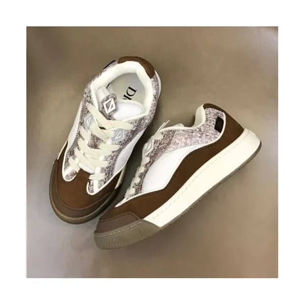 디올 남/녀 브라운 스니커즈 - Dior Unisex Brown Sneakers - dio… - 1