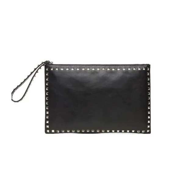 발렌티노 남/녀 블랙 스터드 클러치 - Valentino Unisex Black Clutc… - 1