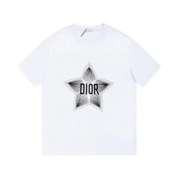 디올 남성 화이트 크루넥 반팔티 - Dior Mens White Tshirts - di25… - 1