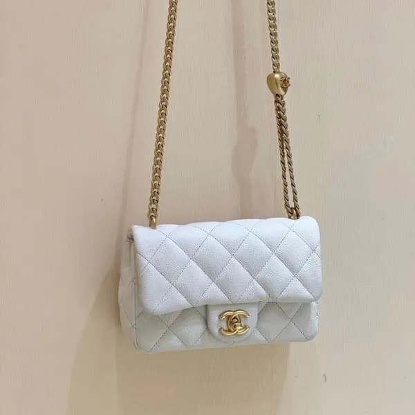 샤넬 여성 화이트 체인백 - Chanel Womens White Cross Bag - ch… - 1
