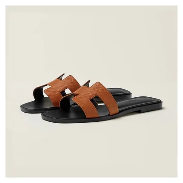 에르메스 여성 카멜 오란 - Hermes Womens Camel Slipper - he11… - 1