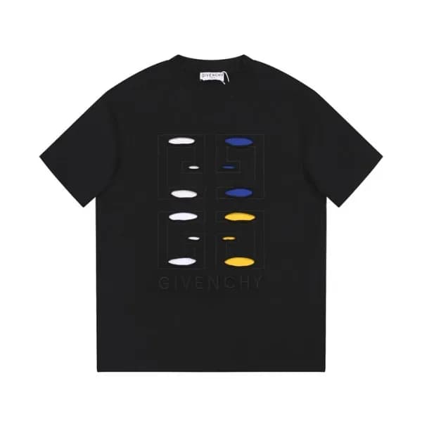 루이비통 남성 블랙 크루넥 반팔티 - Louis vuitton Mens Black Shor… - 1
