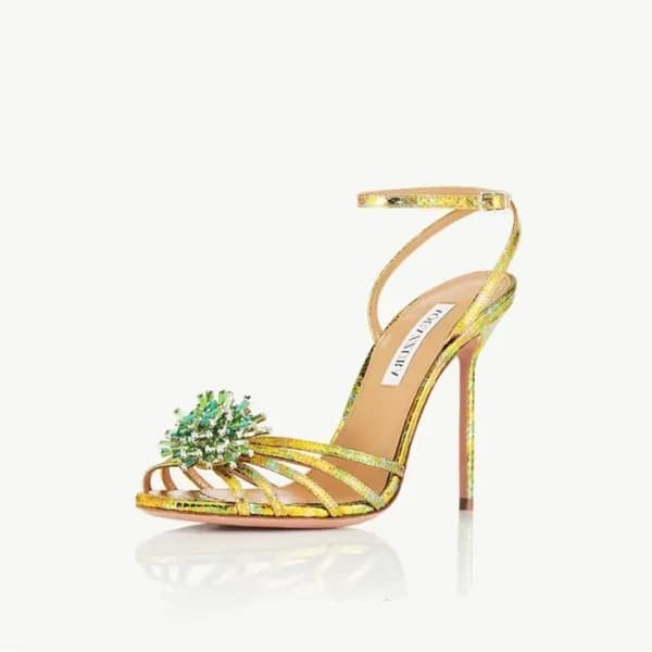 아쿠아주라 여성 옐로우 하이힐 - Aquazzura Womens Yellow High-he…