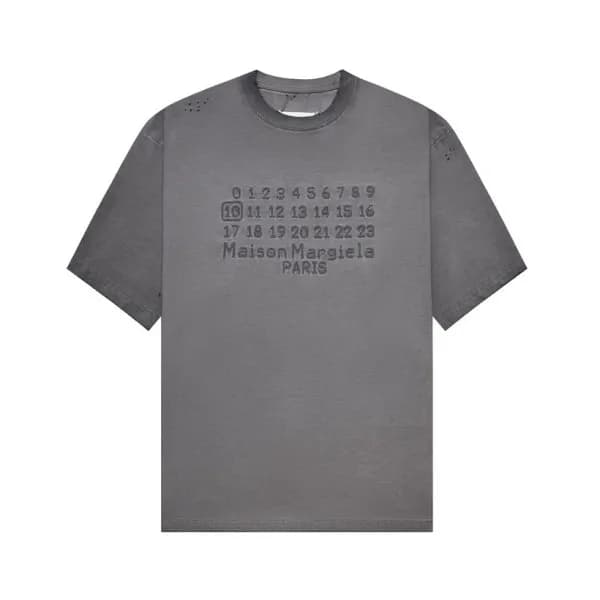 메종마르지엘라 남/녀 크루넥 그레이 반팔티 - Maison Margiela Unisex G… - 1