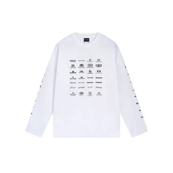 발렌시아가 남/녀 화이트 맨투맨 - Balenciaga Unisex White Tshirt… - 1