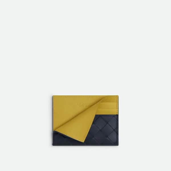 보테가베네타 남성 옐로우 카드 지갑 - Bottega Veneta Mens Yellow C… - 1