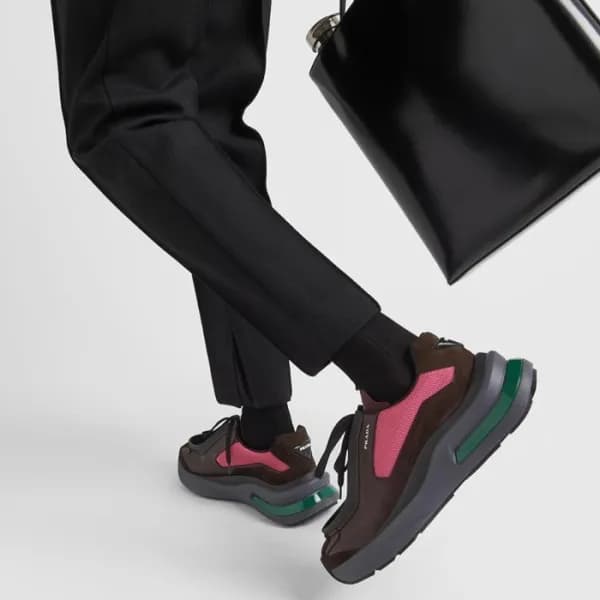 프라다 남성 핑크 스니커즈 - Prada Mens Pink Sneakers - pr806x - 1