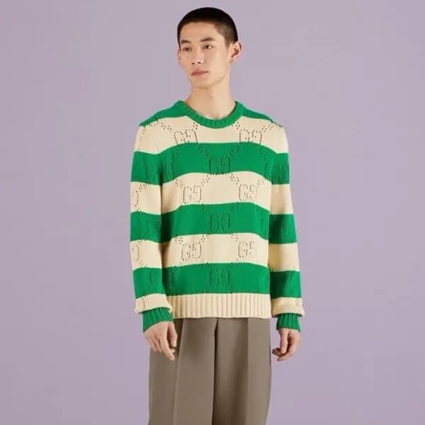 구찌 남성 그린 크루넥 니트 - Gucci Mens Green Knits - guc90x - 1