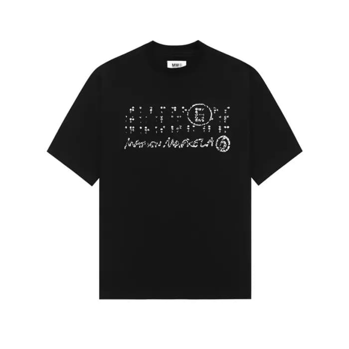 메 종마르지엘라 남/녀 블랙 티셔츠 - Maison Margiela Unisex Tshir… - 1