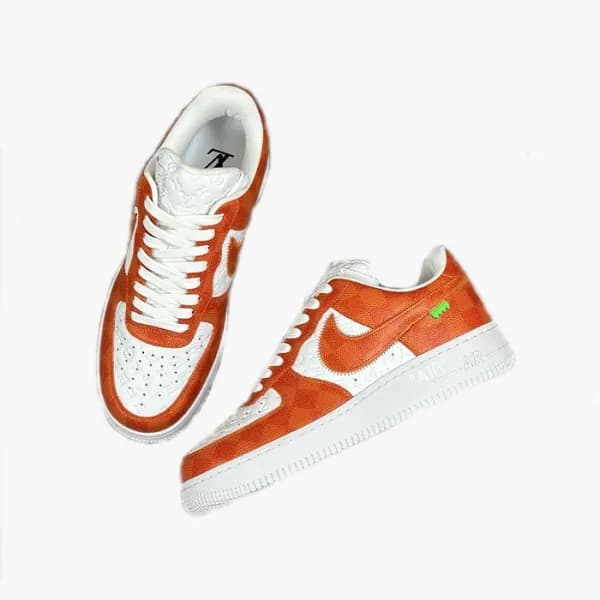 루이비통 x Air Force1 남성 오렌지 스니커즈 - Louis vuitton x Ai… - 1