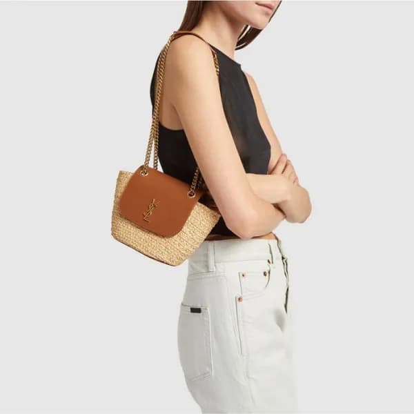 입생로랑 여성 마농 라피아 미니 백 - Saint Laurent Womens Manon M… - 1