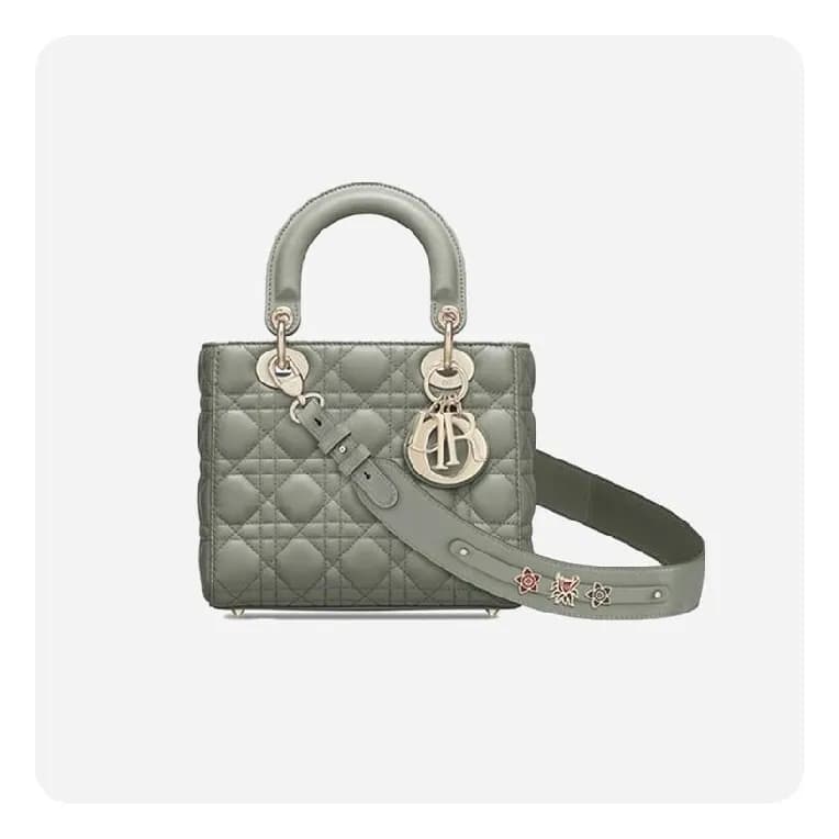 디올 여성 그레이 까나쥬 레이디백 스몰- Dior Cannage Lady Small Bag… - 1